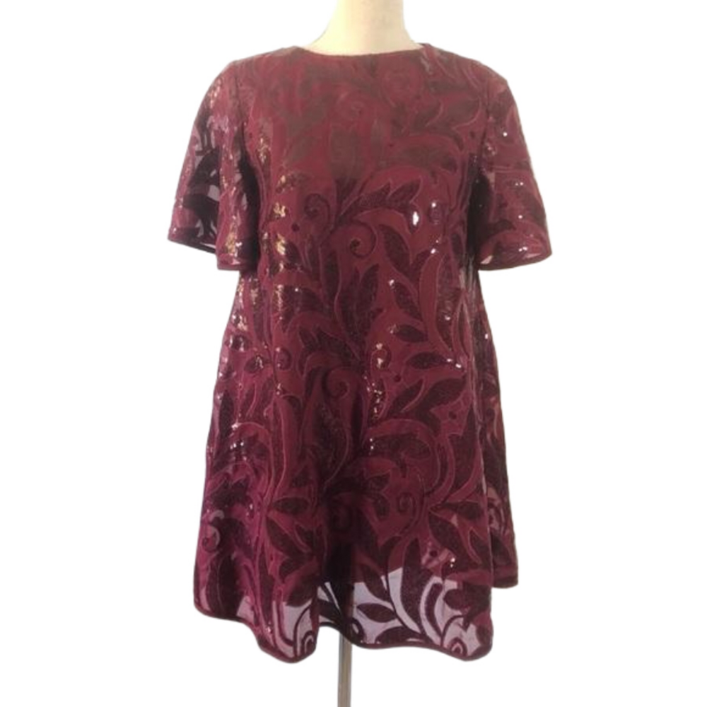 Show Me Your MuMu Burgundy Sequin Dress - Picture 2 of 9